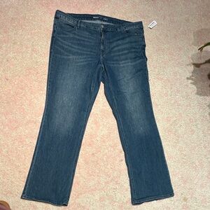 NWT Old Navy High Rise Wow Boot Cut Women's Straight Leg Jeans - Dark Blue Wash